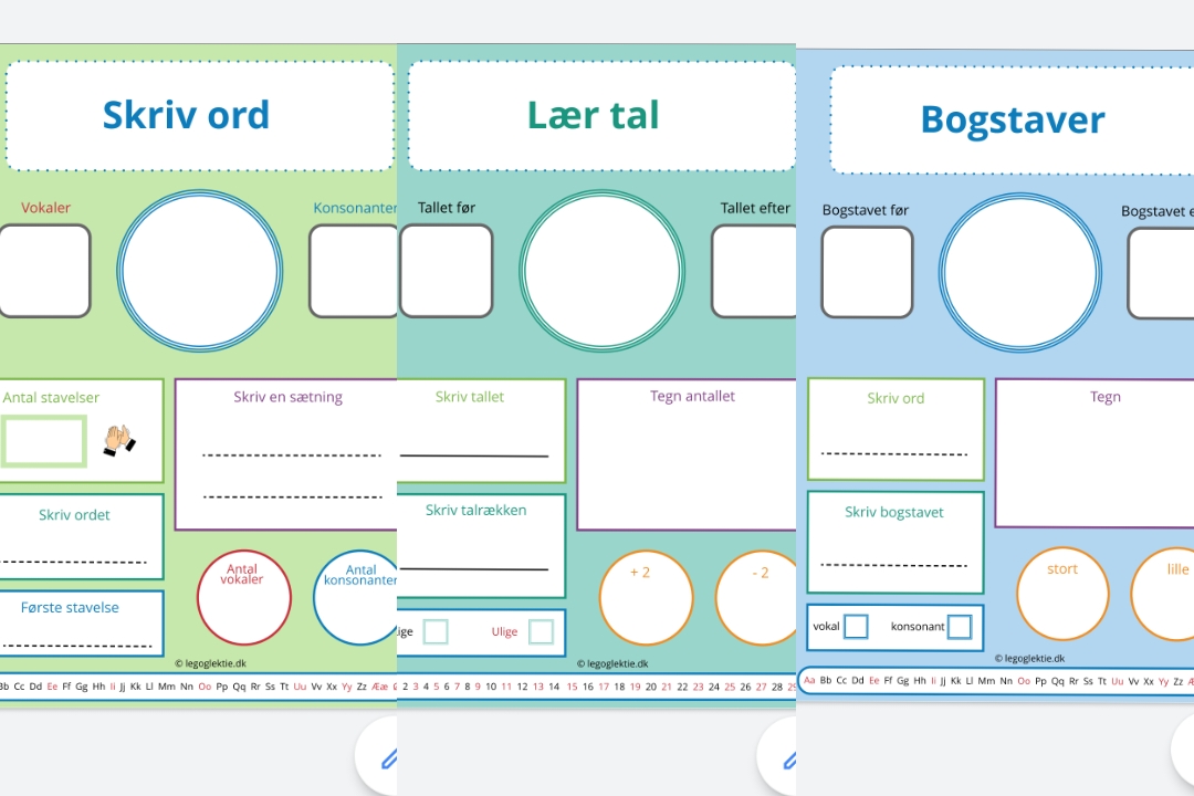 "Lær...." - ark (Print selv)