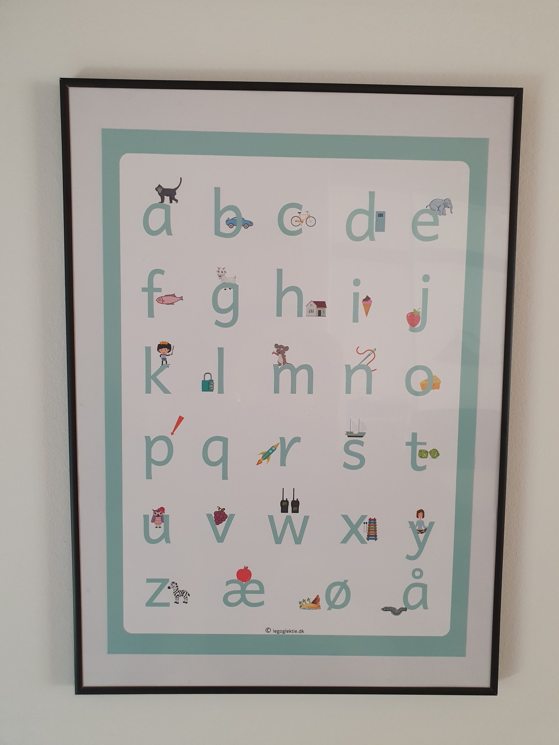 ABC alfabetplakat - lær bogstaver med bogstavplakat
