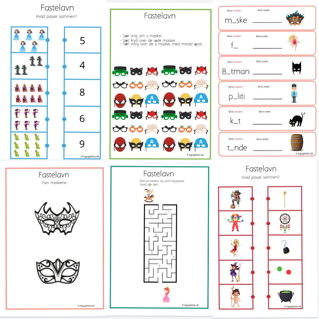 Opgavehæfte - fastelavn (Print selv)