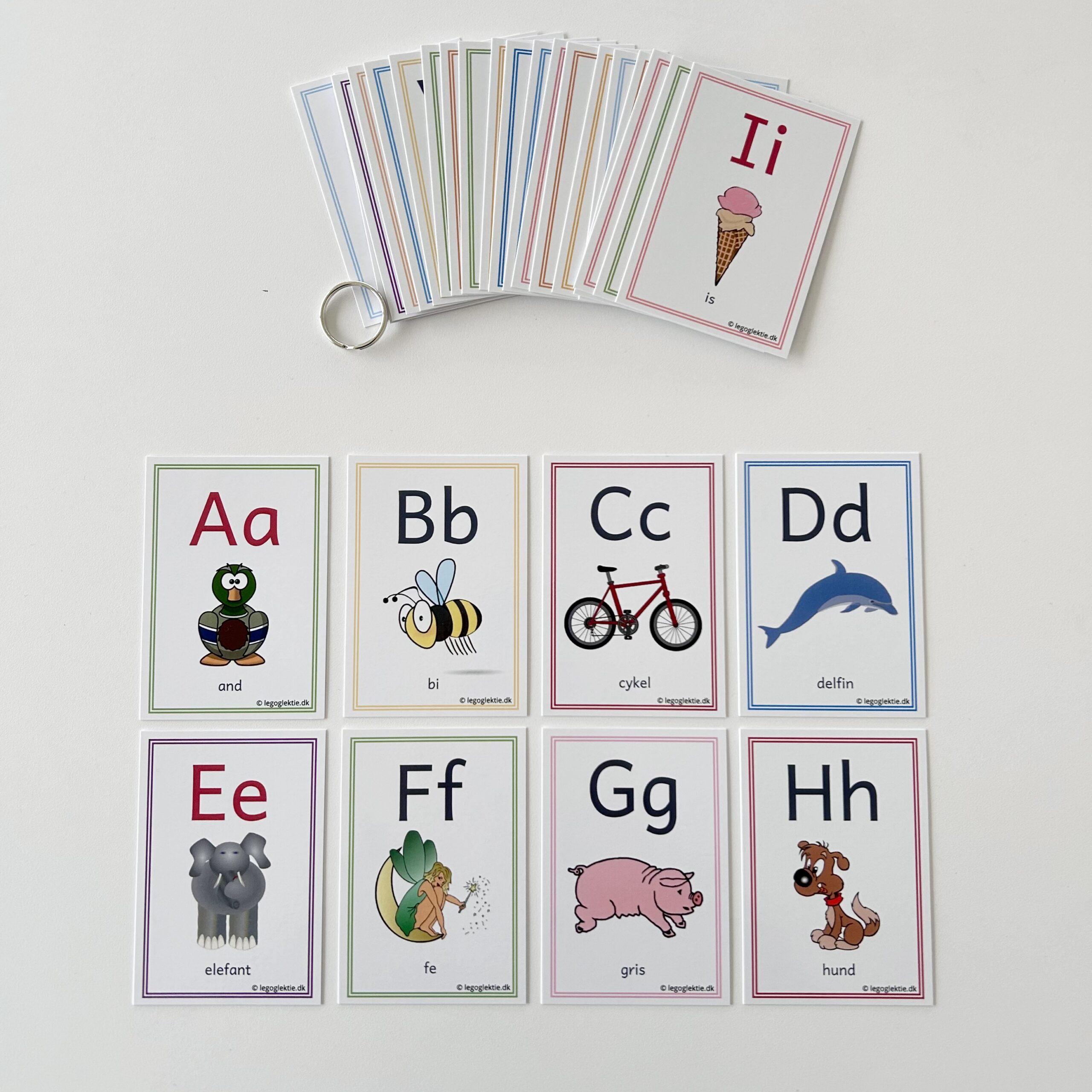Bogstavkort pakken - lær bogstaver