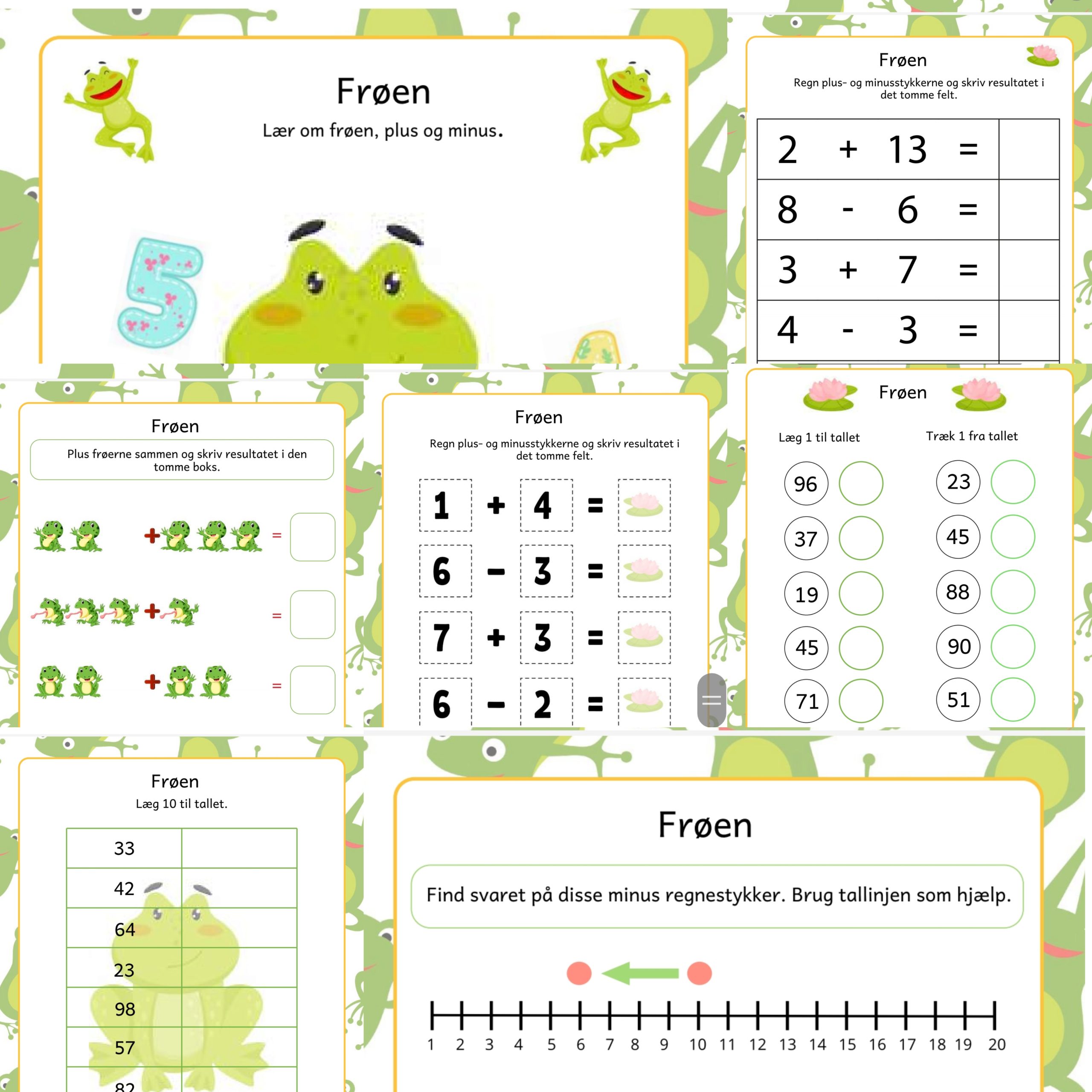 4 matematikhæfter 0.-1. klasse (Print selv)