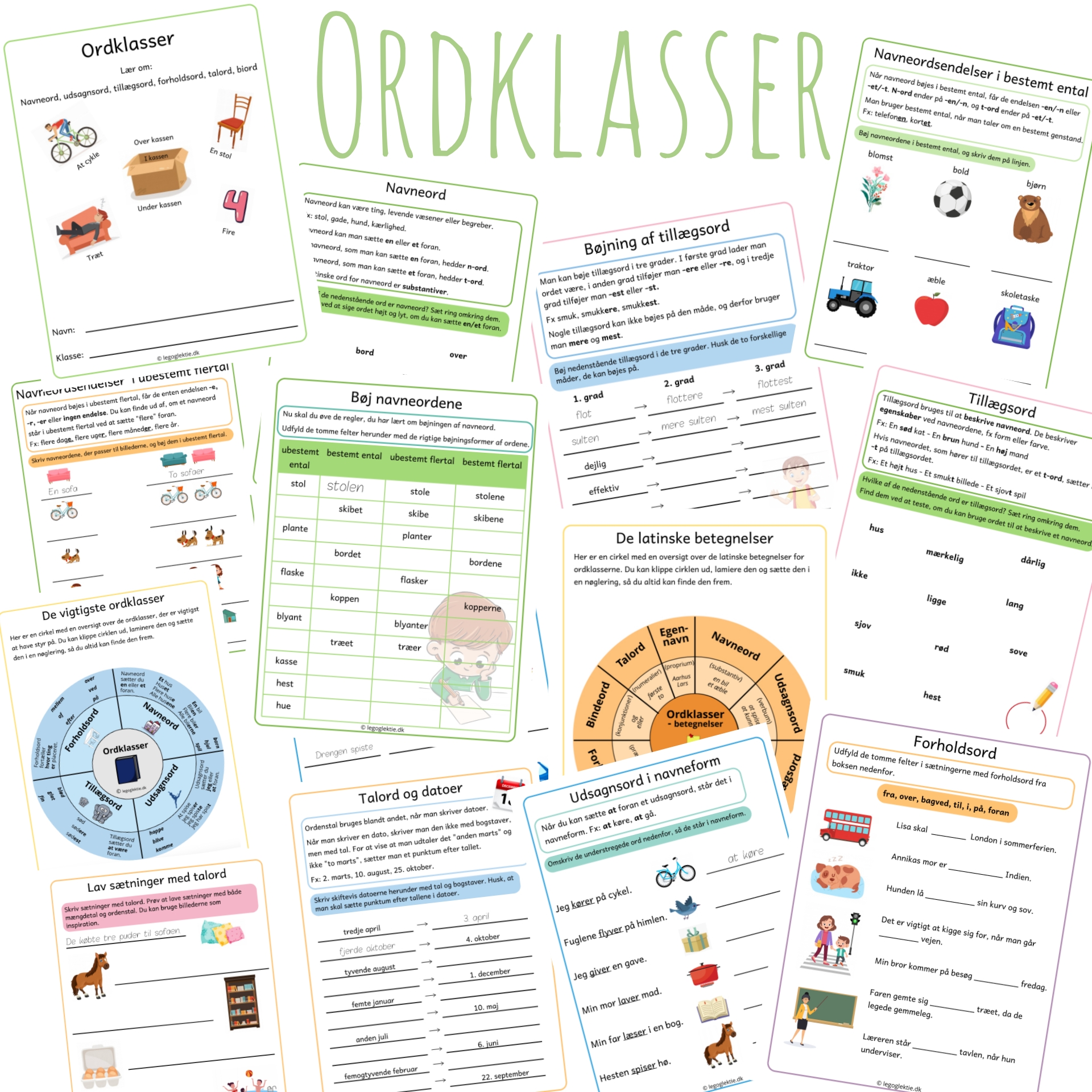 Hæfte om ordklasser (Print selv)