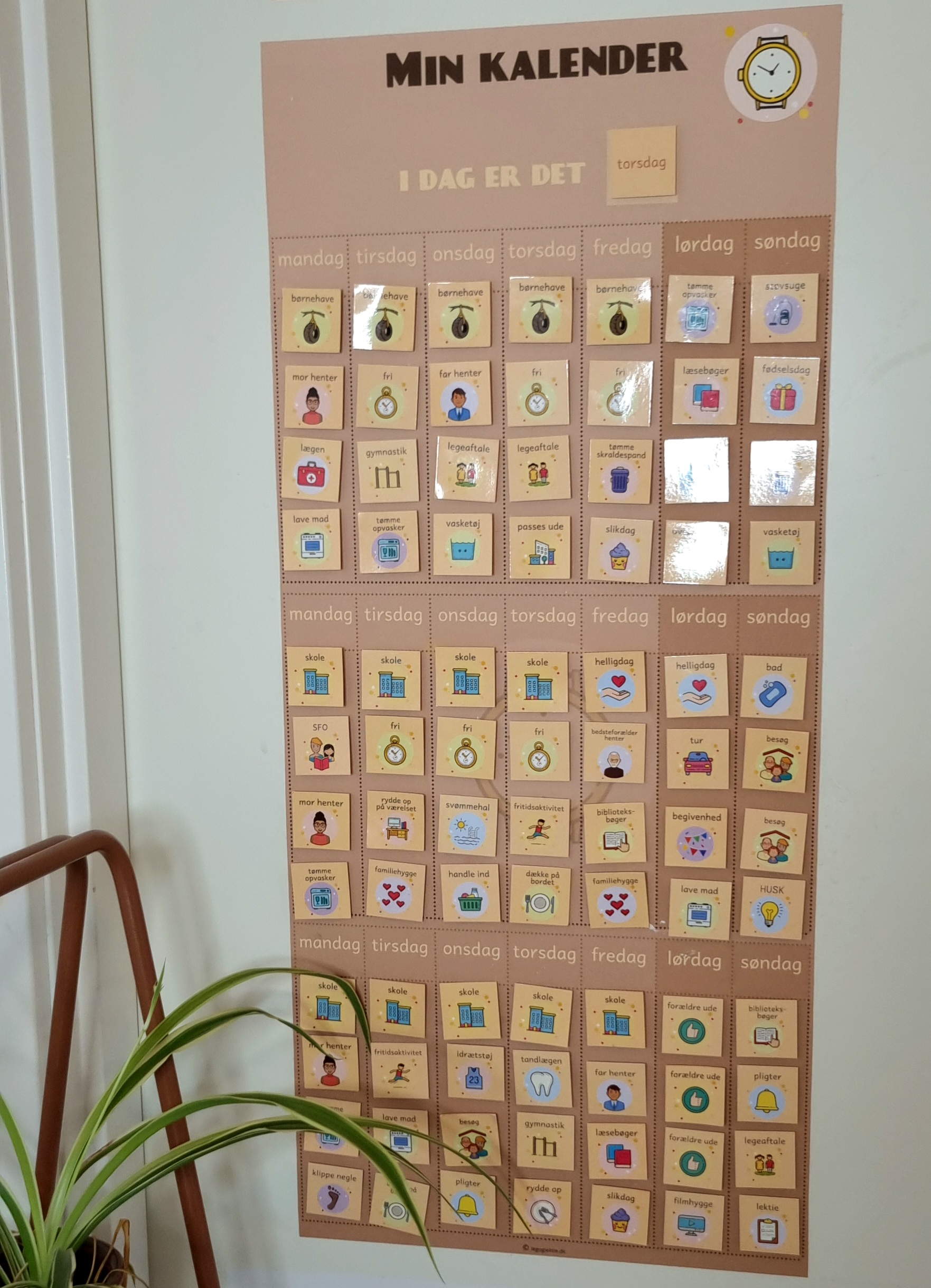 Kalender til børn pakken - overblik og struktur