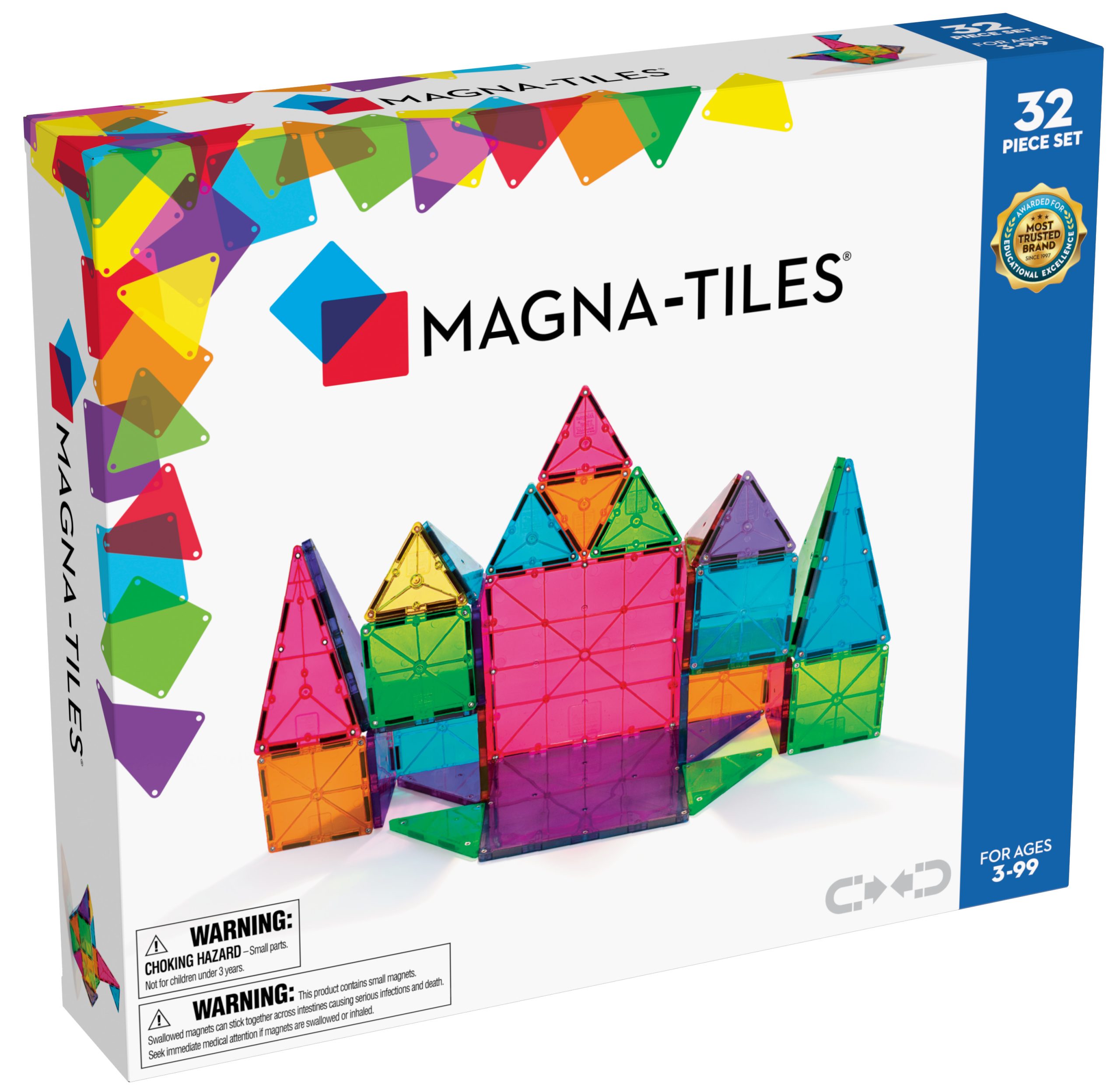MAGNA-TILES i klare transparente farver 32 stk