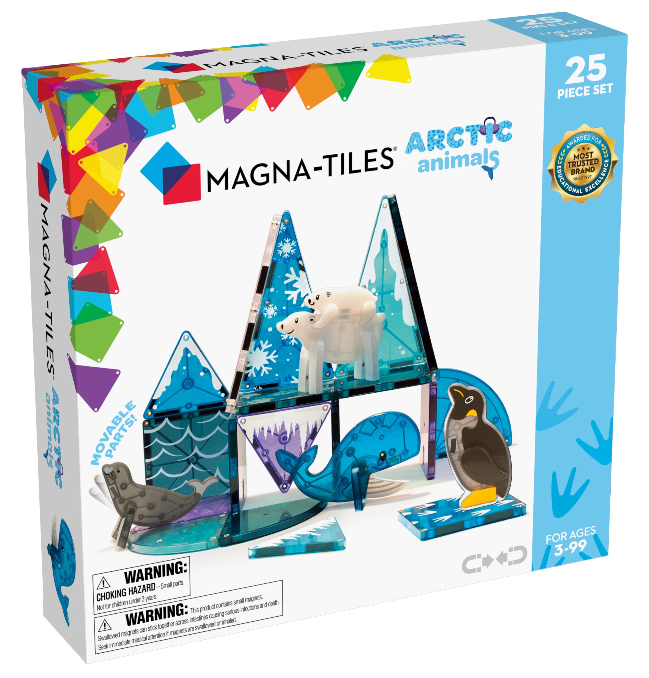 MAGNA-TILES med arktiske dyr 25 stk