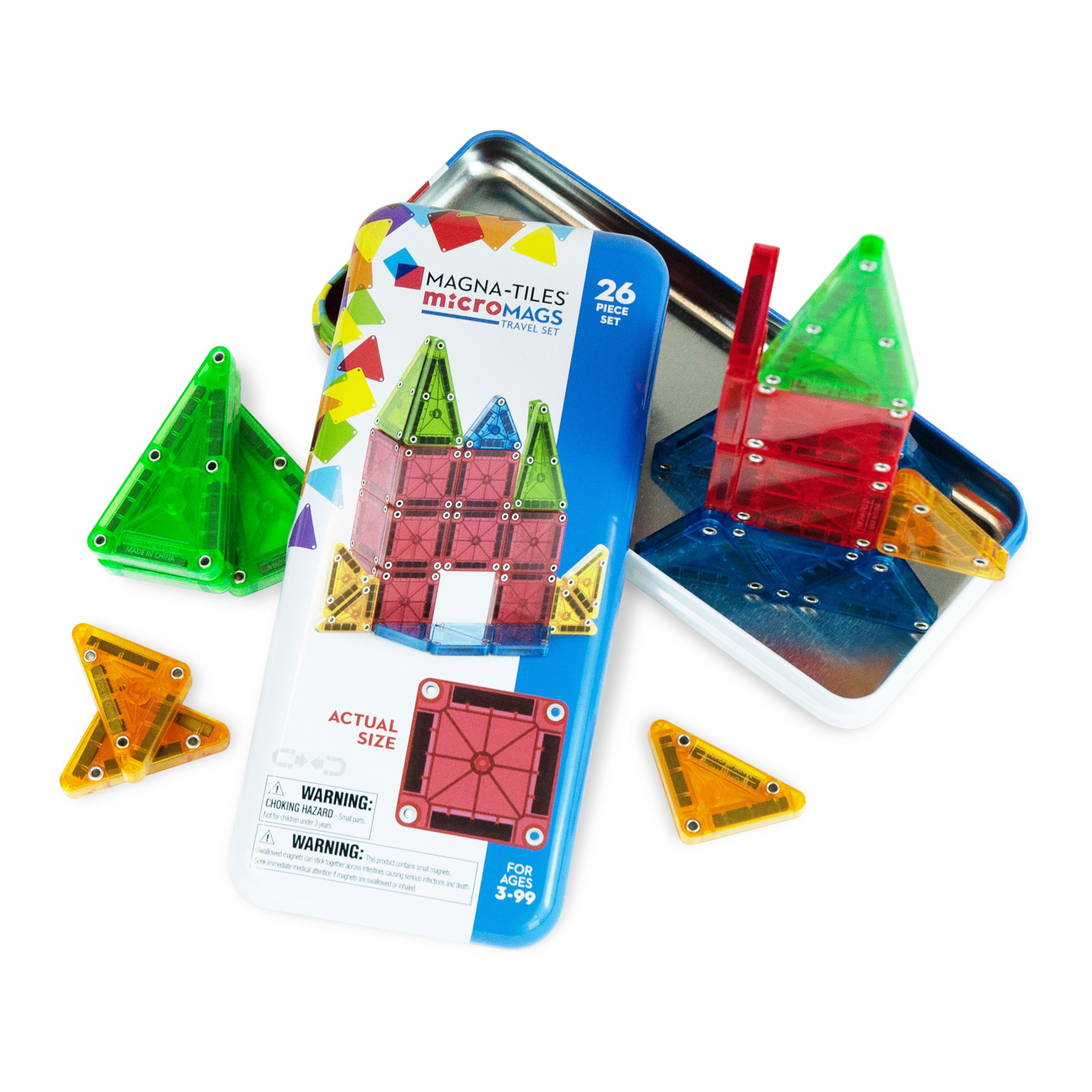 MAGNA-TILES microMAGS 26 stk - rejsesæt