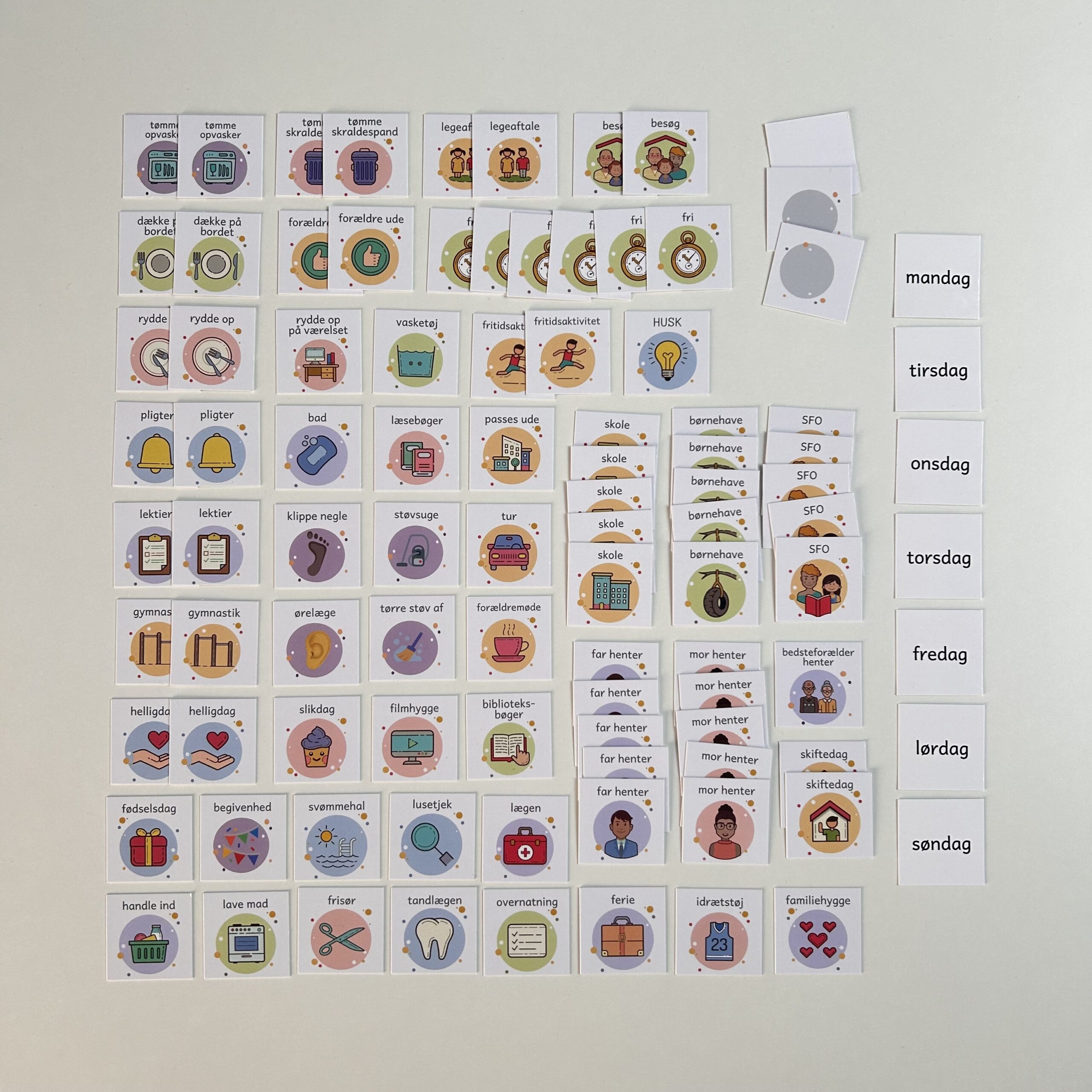 Ugeplan - KUN piktogrammer