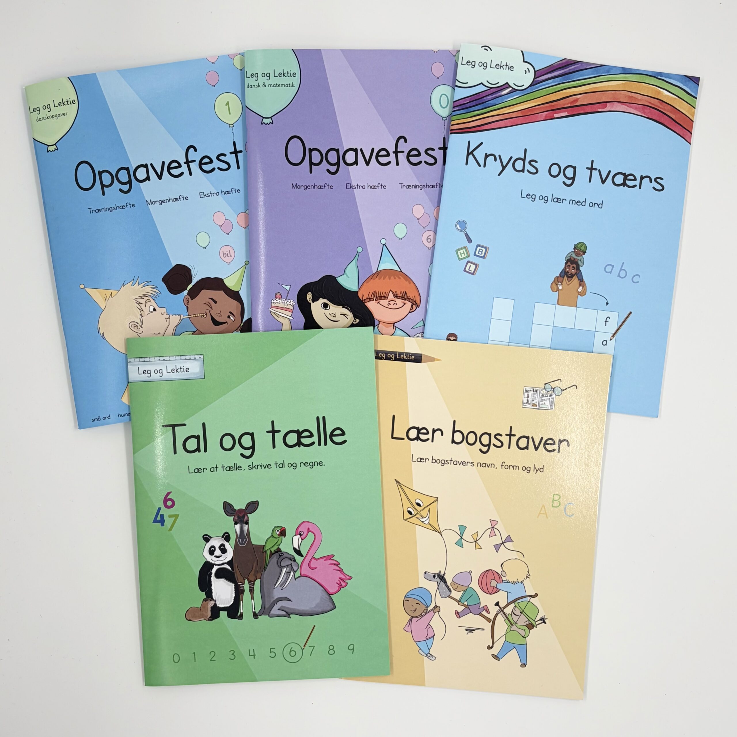 Leg og Lekties nye opgavehæfter (5 stk)