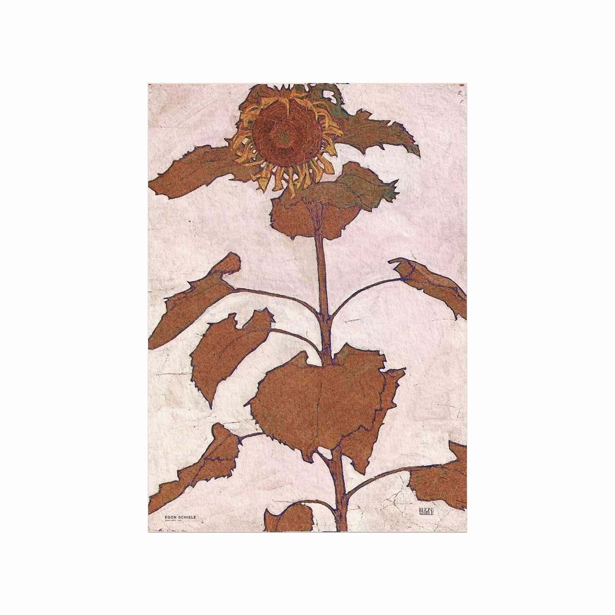 Egon Schiele Sunflower, 1909