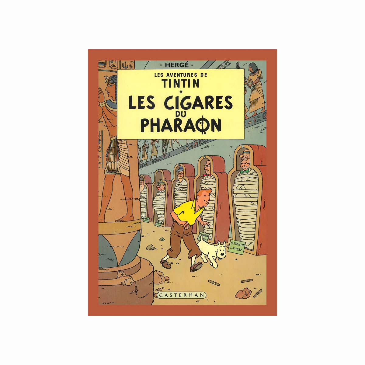 Tintin plakat Les Cigares du Pharaon (1934)