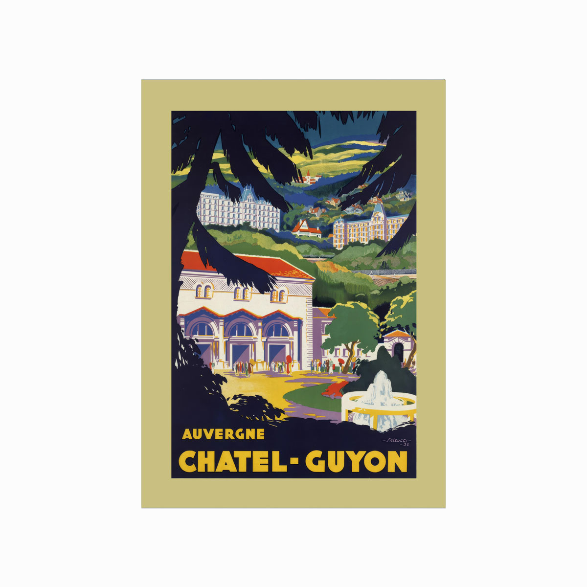 Retro plakat Auvergne Châtel-Guyon