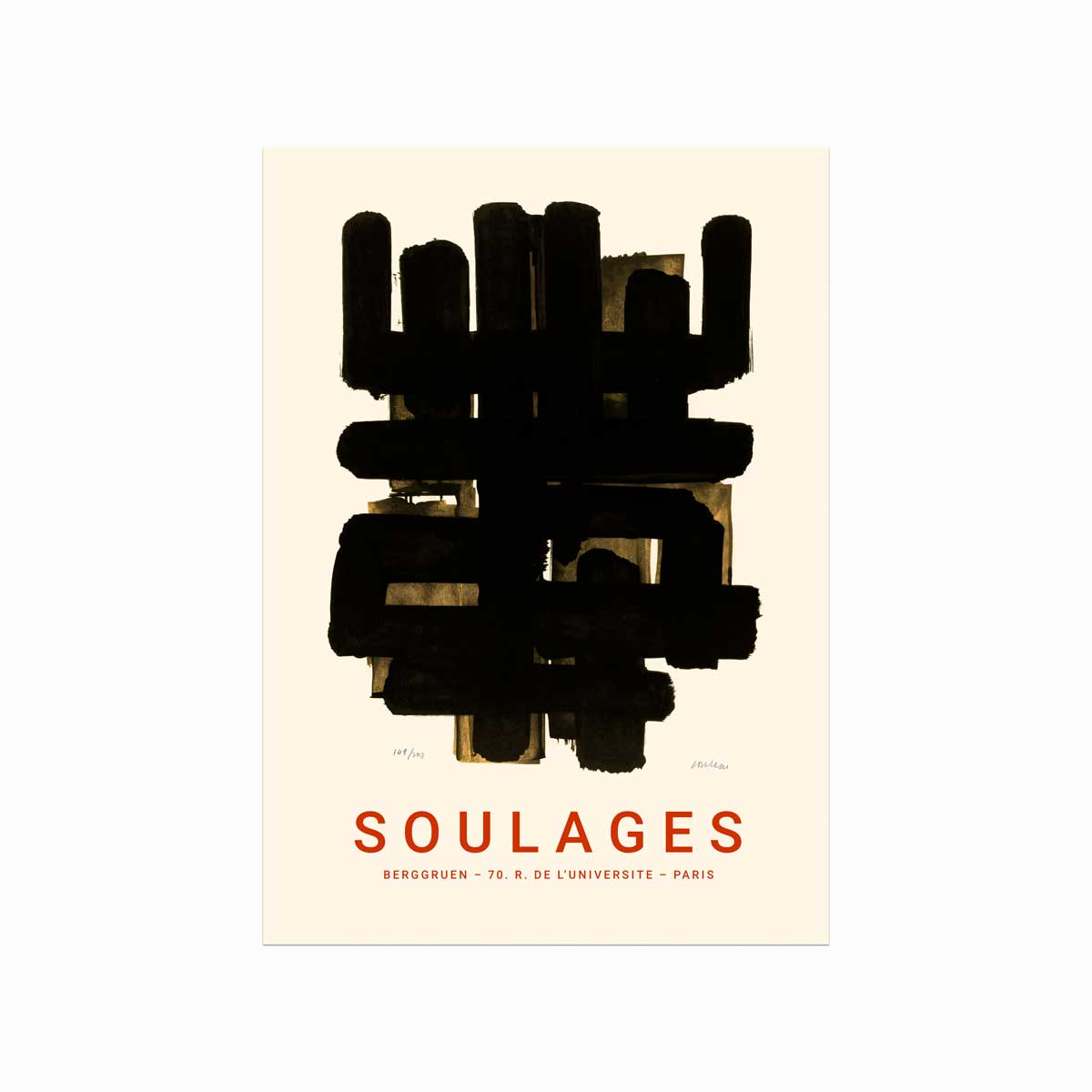Soulages plakat (Berggruen Paris)