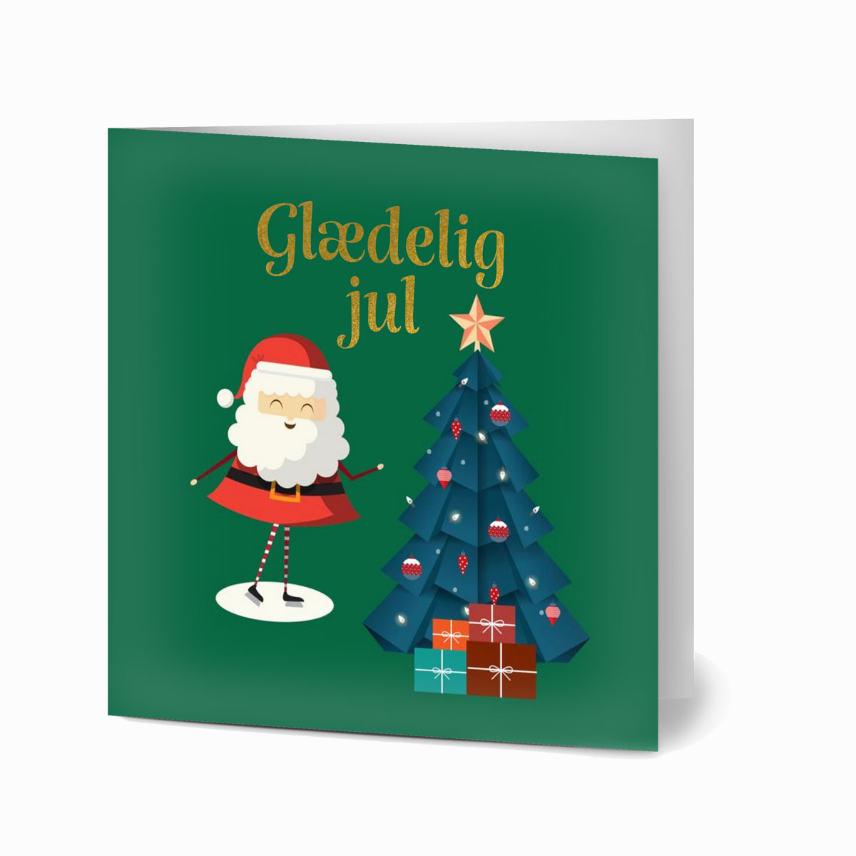 Glædelig jul Julekort (10 stk. inkl. premium kuverter)