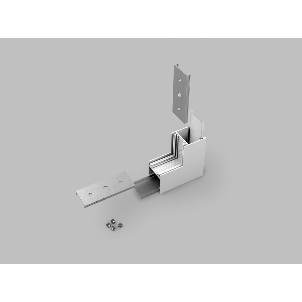 Profilsamler LINEA20 270DEG - op / ned, hvid lakeret