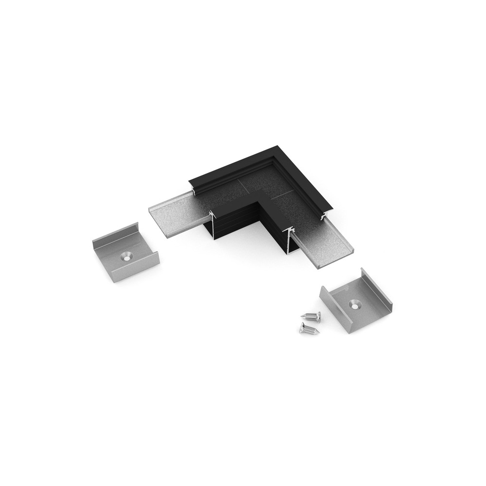 Profilsamler LINEA-IN20 90DEG - Sort anodiseret