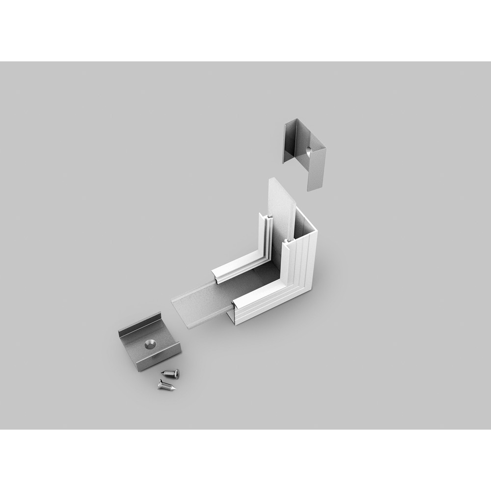 Profilsamler LINEA-IN20 90DEG - op / ned, hvid lakeret