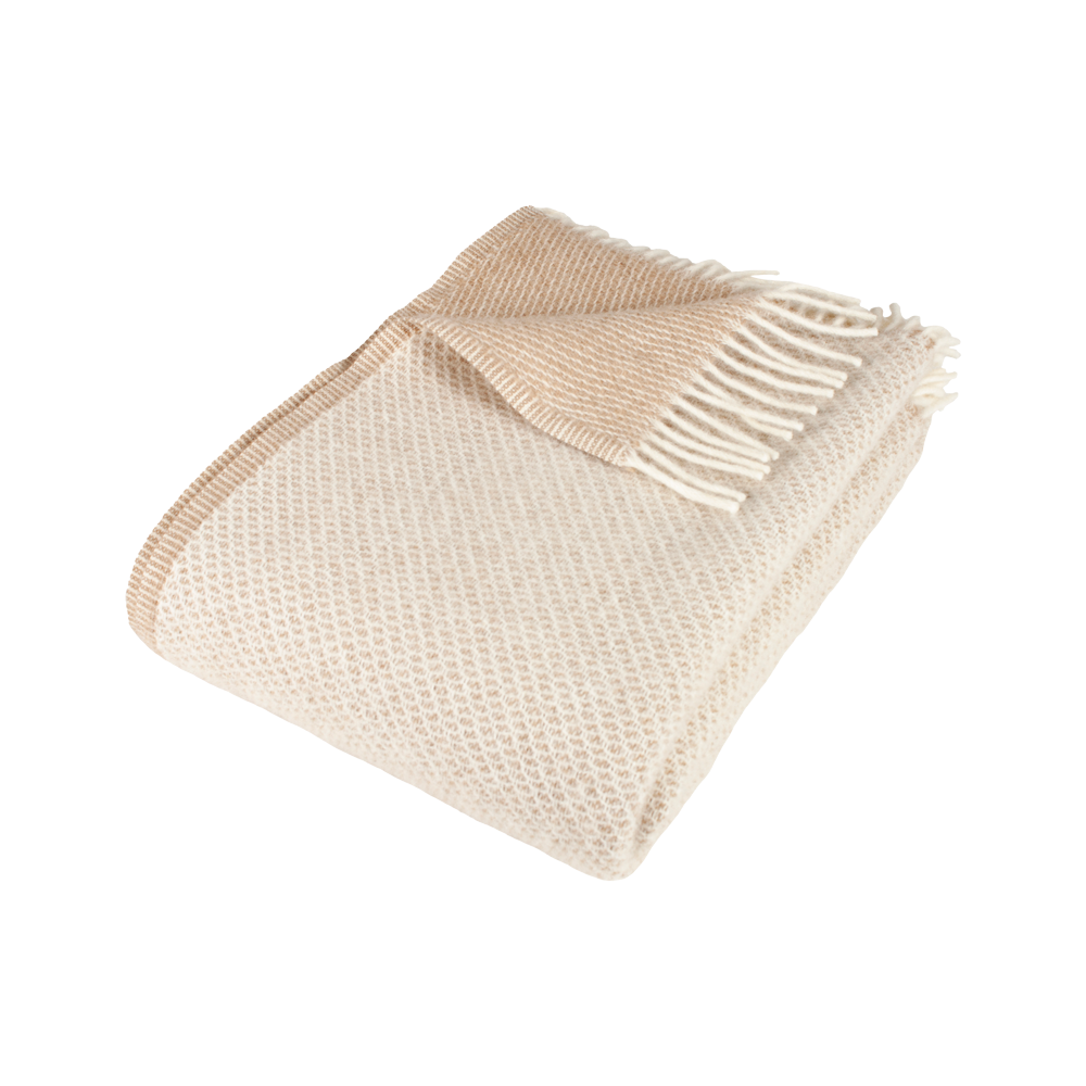 DIAMOND Latte uldplaid