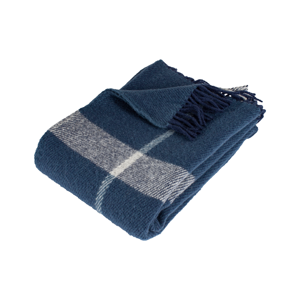TOKE Uldplaid Blue