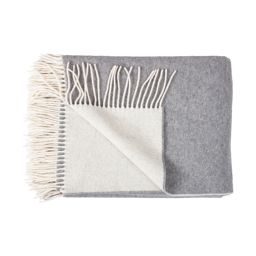 SMILLA Lys grå uldplaid