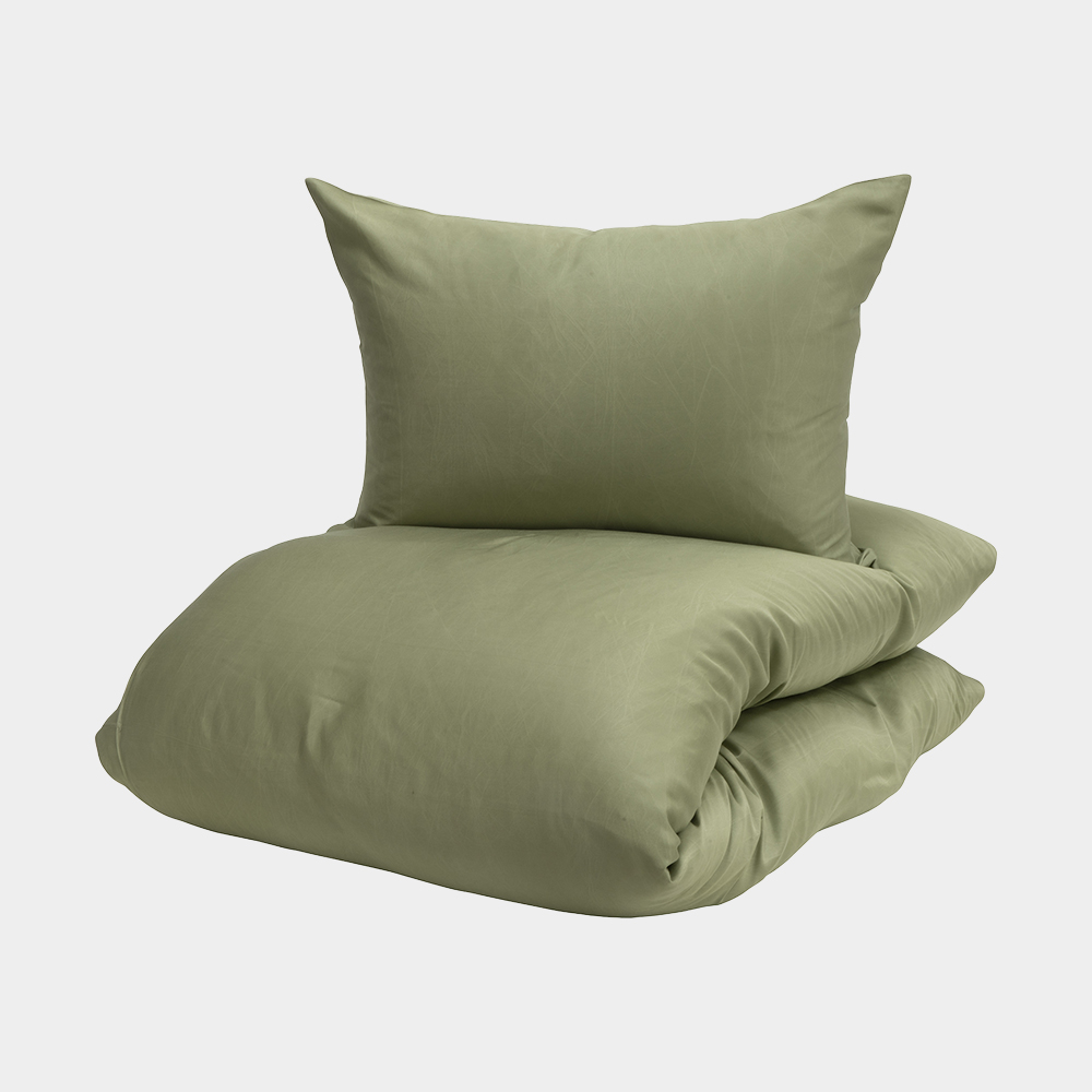 ENJOY Bambus Sengesæt - Olive - 140x220 cm