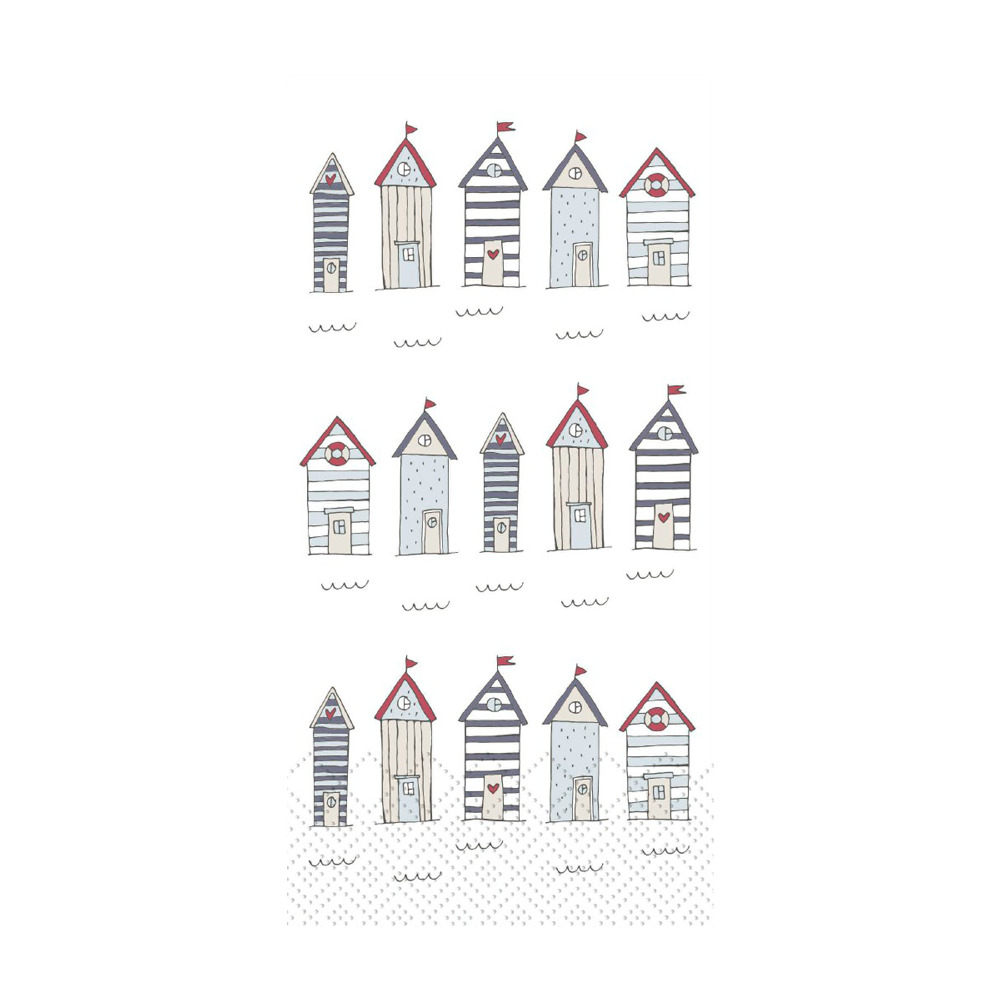 SERVIETTER m. strandhuse 16 stk.