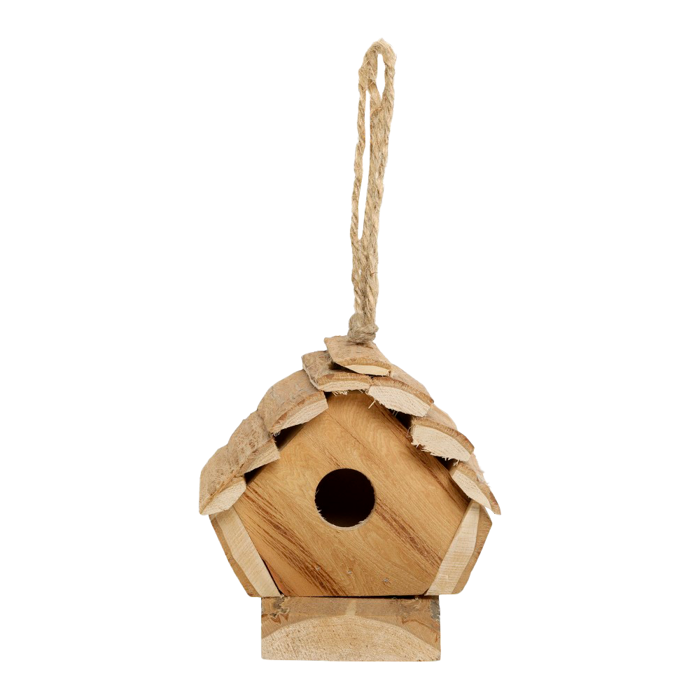 FUGLEHUS i træ m. bræt