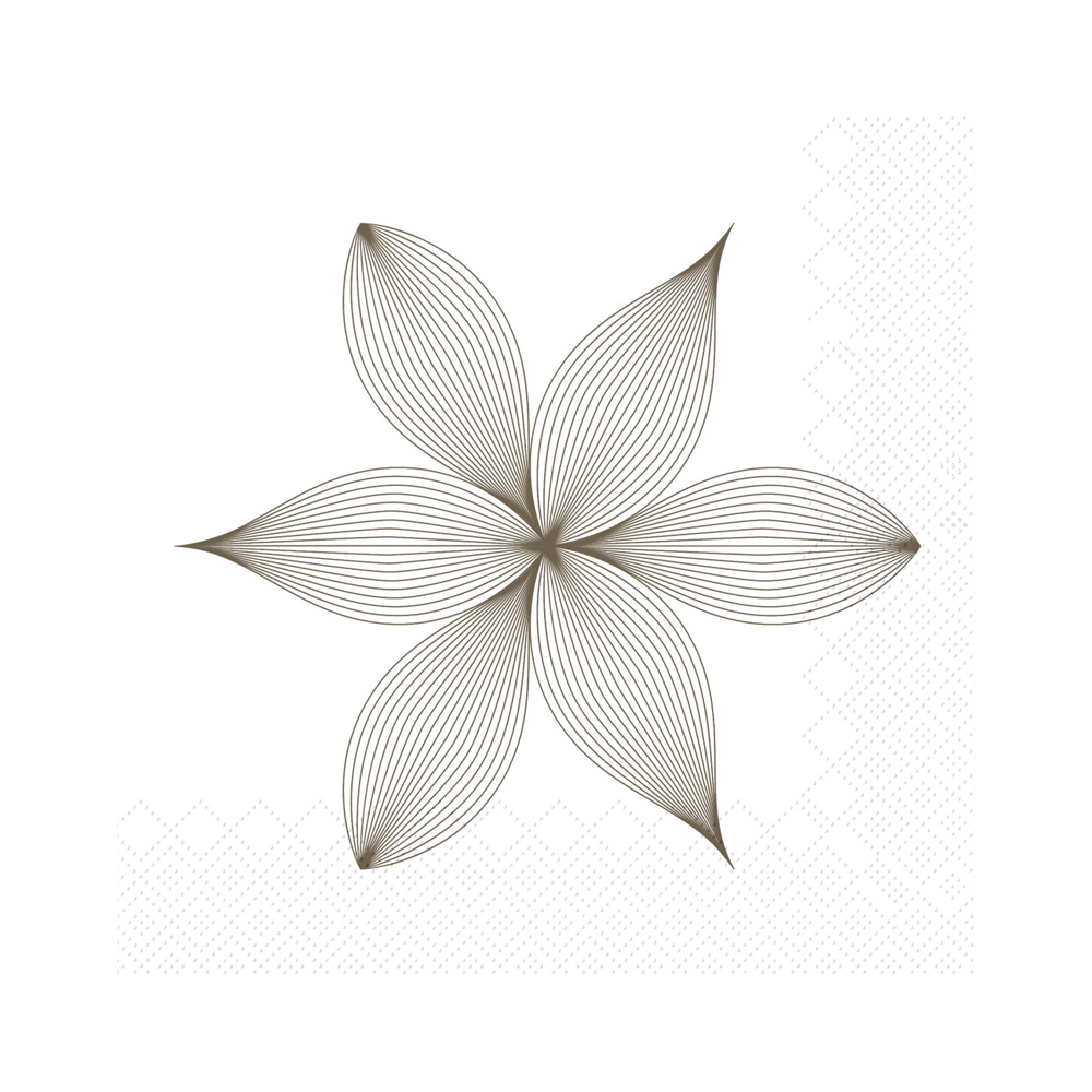 Serviet m. blomst 20 stk.