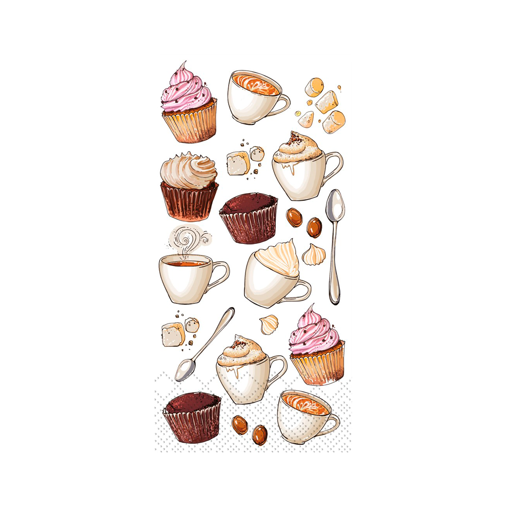 SERVIETTER m. kager 16 stk.