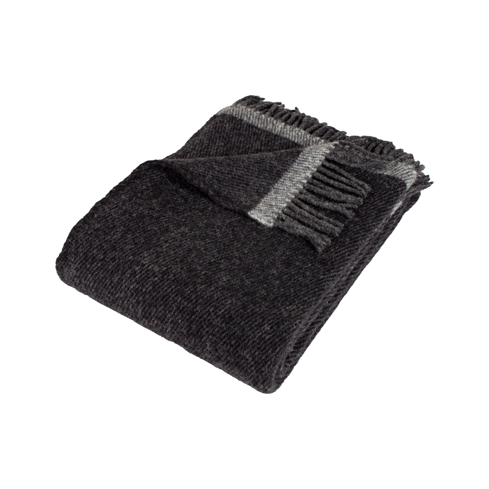 TRACK Uldplaid black