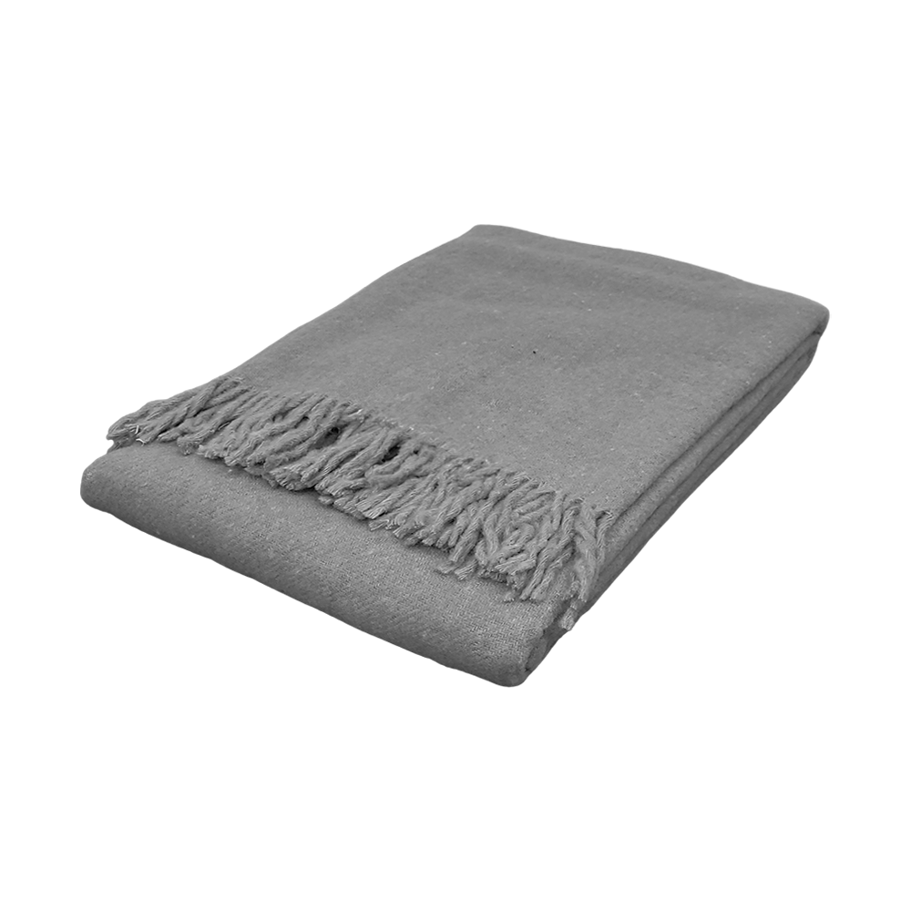 ISLAND Grå uldplaid