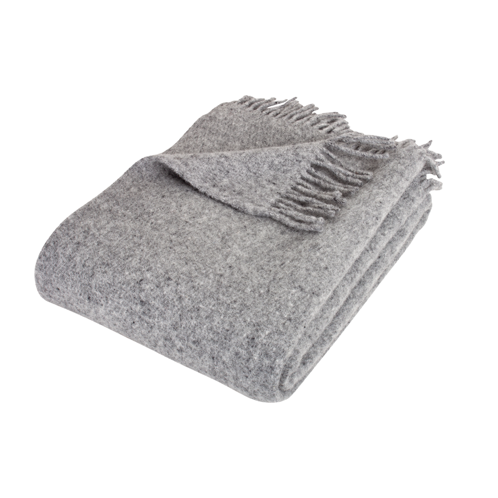 MELANGE Grey uldplaid