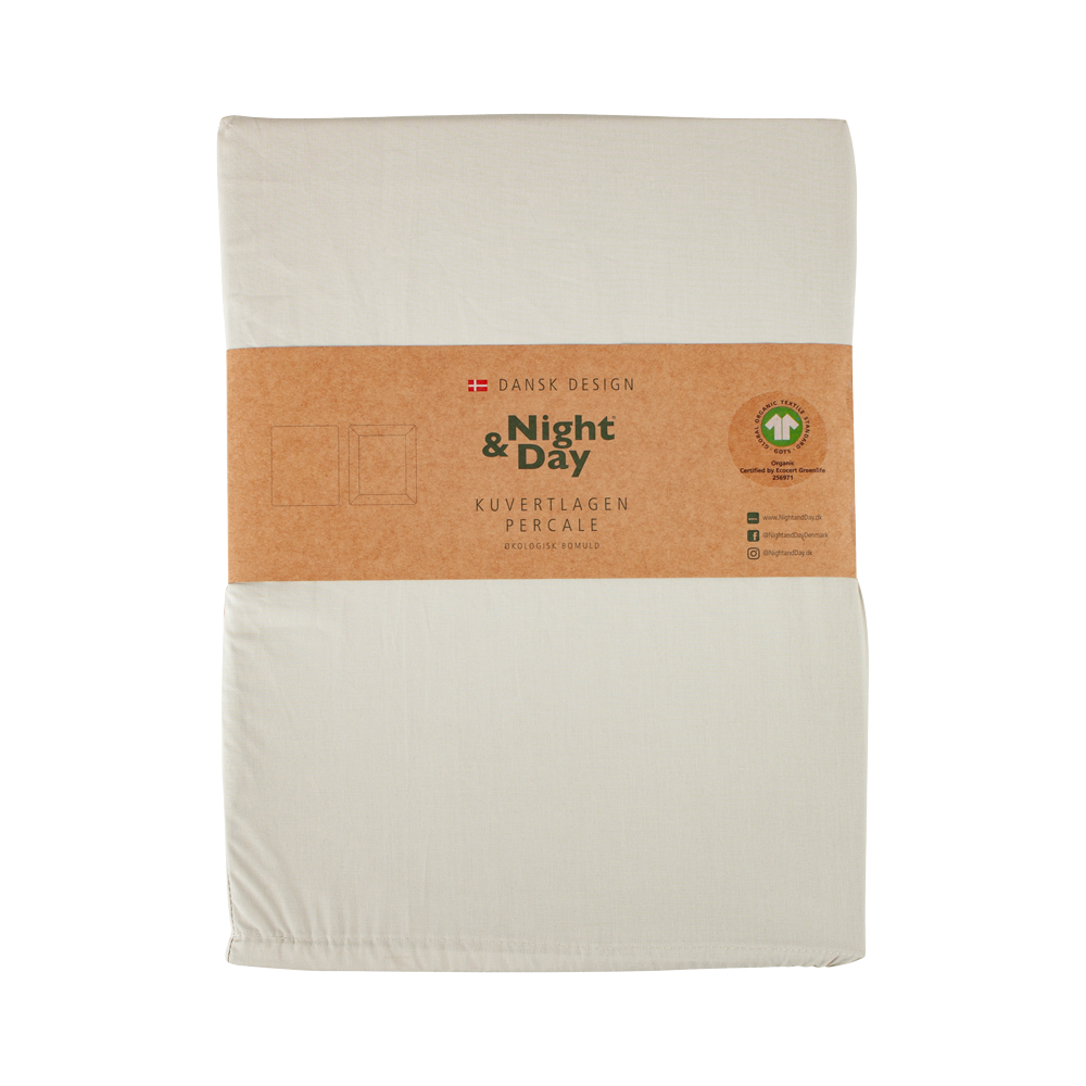 PERCALE Økologisk Kuvertlagen - 180x200 cm - Sand