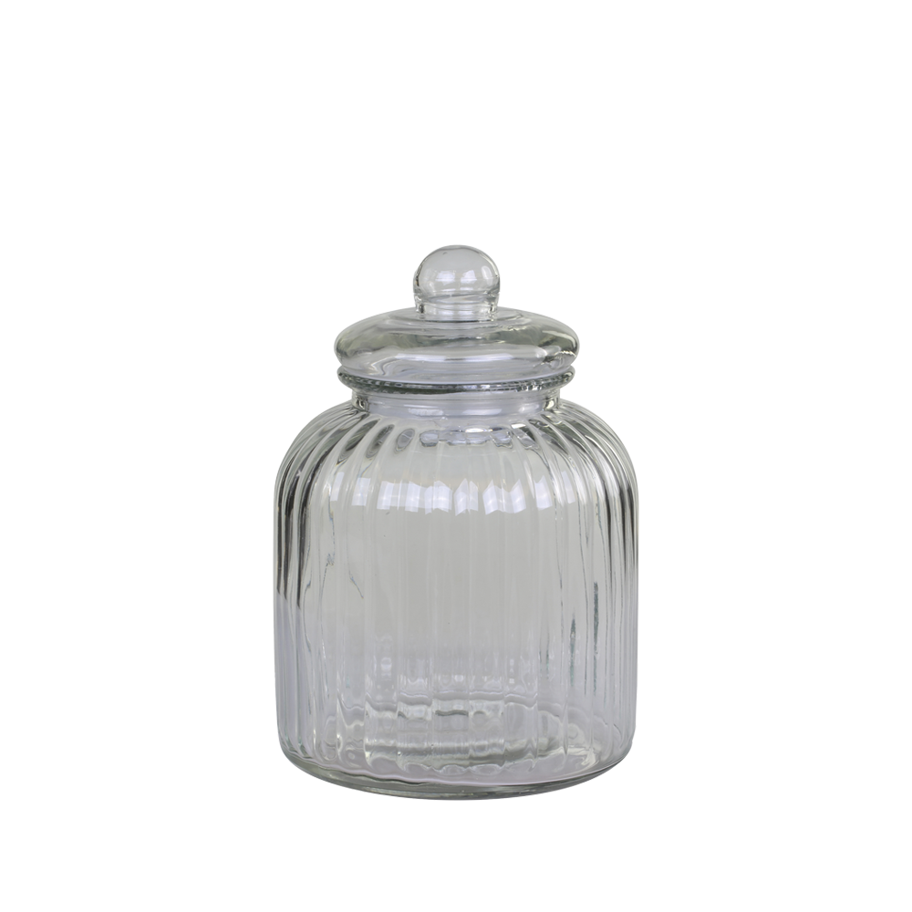 OPBEVARINGSGLAS m. riller - Mellem