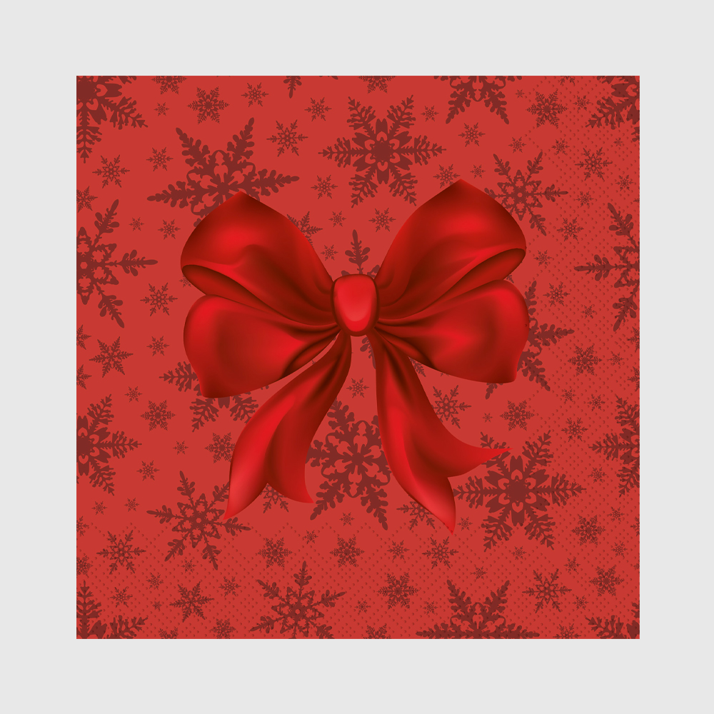 JULESERVIET m. sløjfe 20 stk.