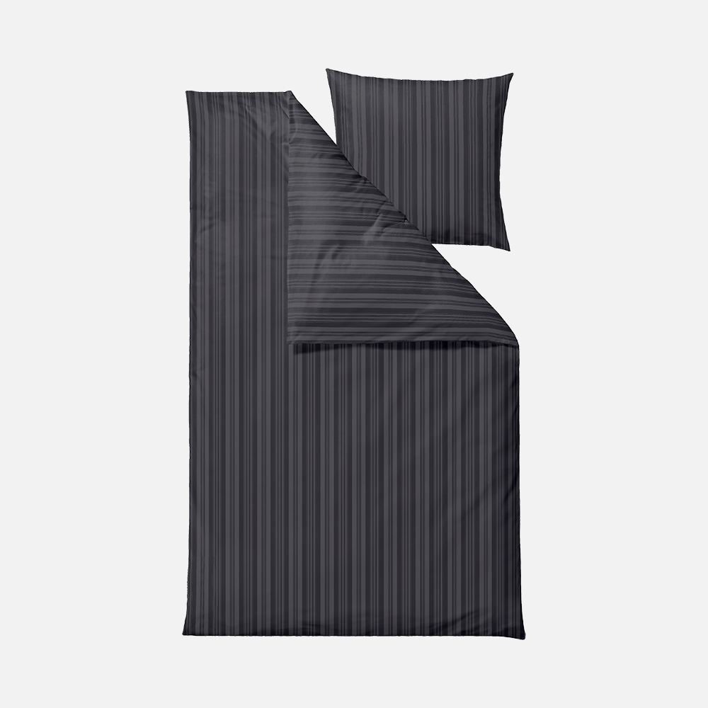 NOBEL Sengetøj - flere farver - 140x220 cm - Mørkegrå