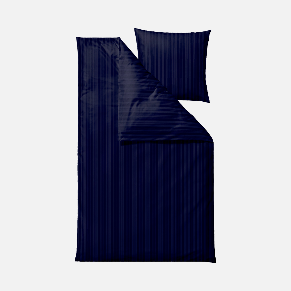 NOBEL Sengetøj - flere farver - 140x220 cm - Mørkeblå
