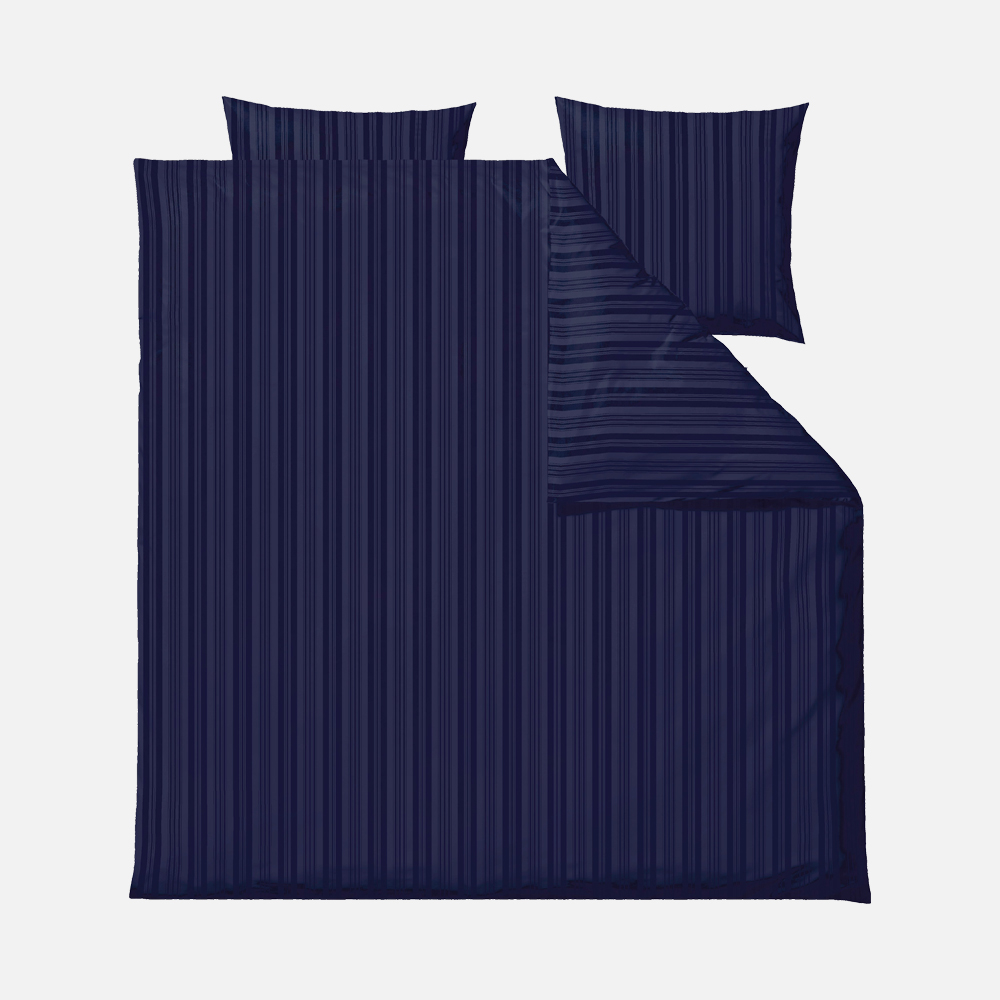 NOBEL Sengetøj - flere farver - 200x220 cm - Mørkeblå