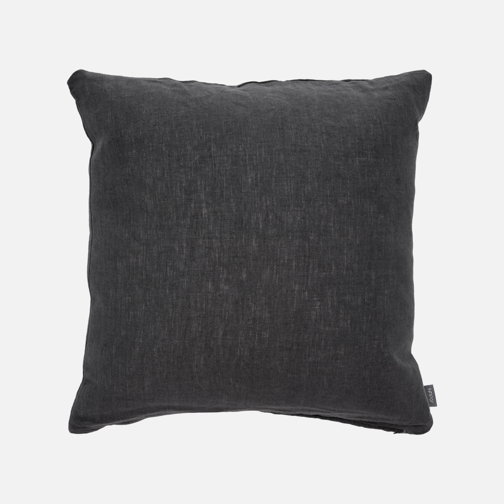 LINEN Pyntepude 50x50 - Mørkegrå