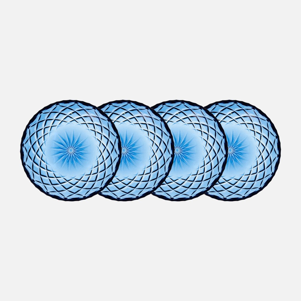 SORRENTO Farvet asietter 4-pak - Blå