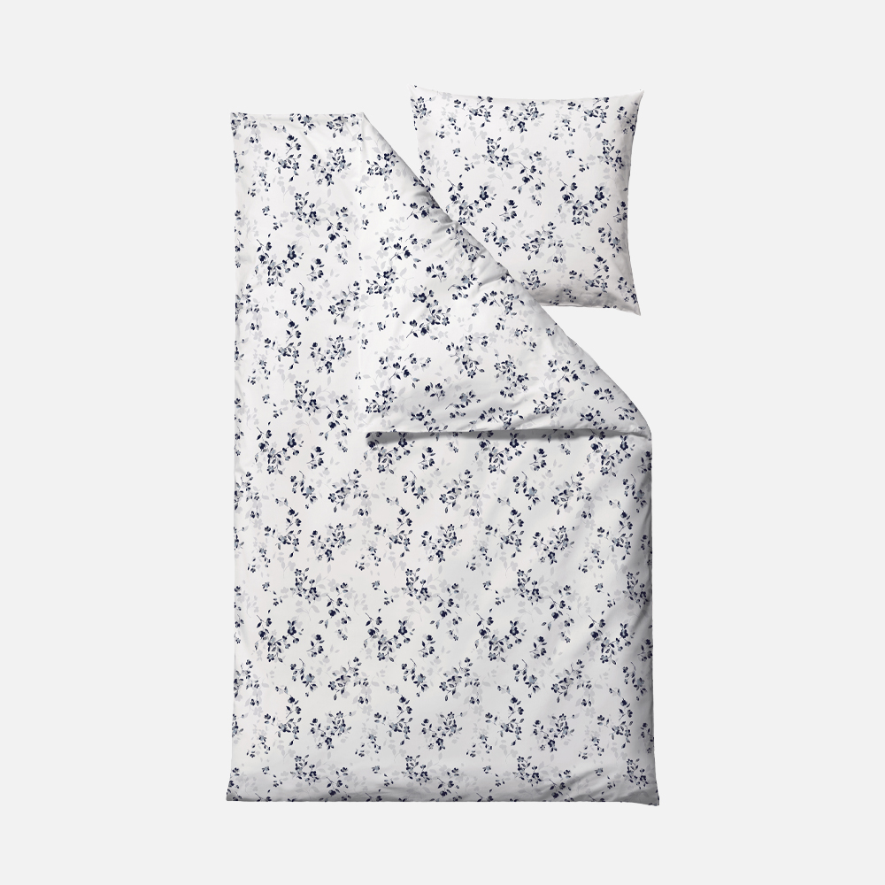 CHERRY BLOSSOM Sengetøj - 140x220 cm - Grå
