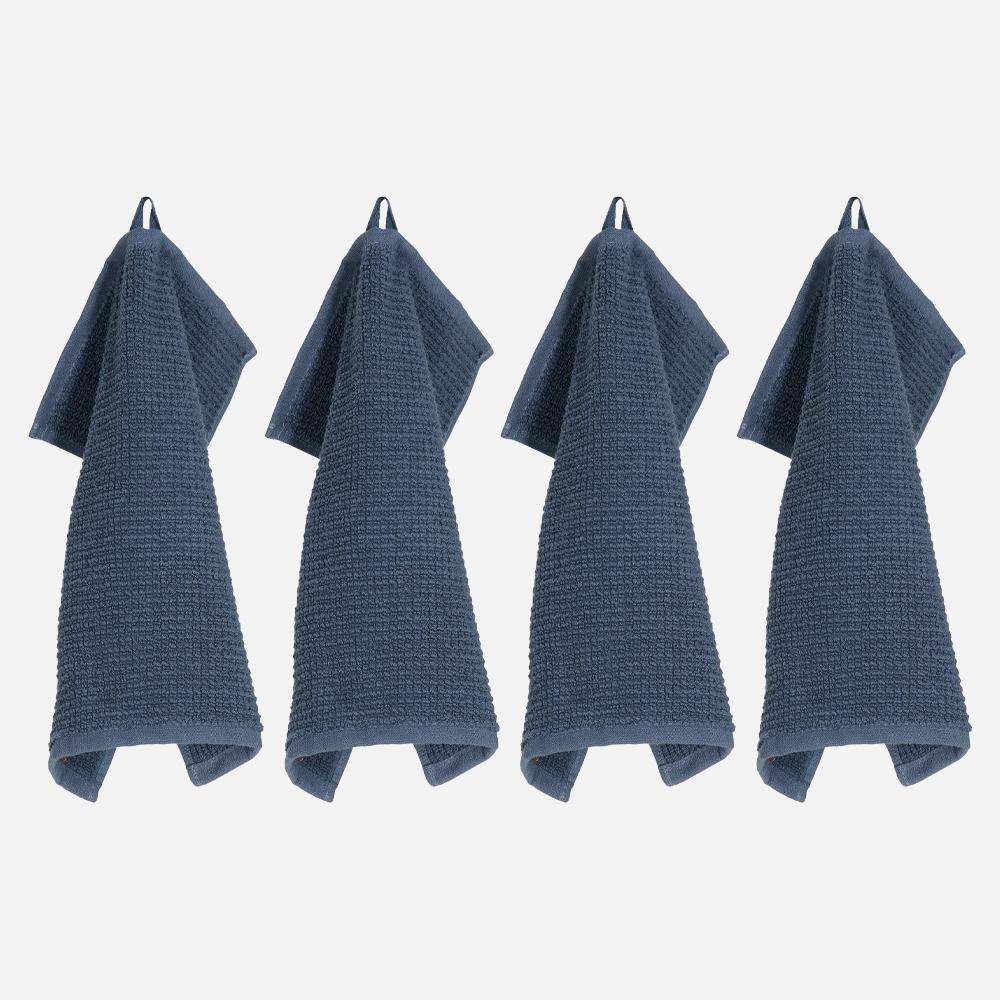 ORGANIC CLUB Håndklæde mørkeblå - 30x30 cm - Mørkeblå