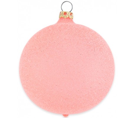 Julekugle i mundblæst glas Ø8 cm - Mat hummer rød