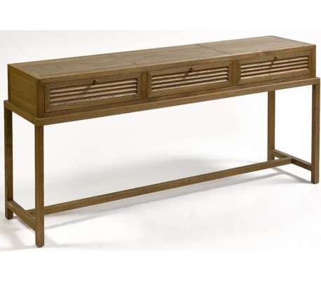 Rustikt konsolbord i egetræ B160 cm - Børstet eg