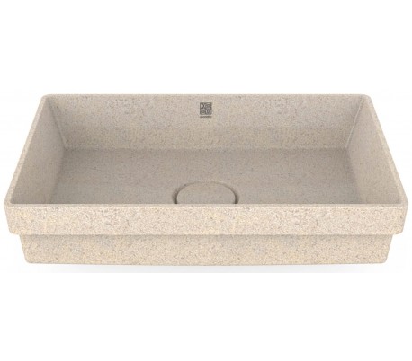 Woodio nedfældet håndvask 60 x 40 cm ECO - Polar hvid