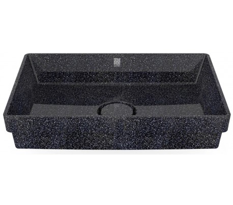 Woodio nedfældet håndvask 60 x 40 cm ECO - Charcoal