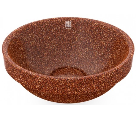 Woodio nedfældet håndvask Ø40 cm ECO - Lerbrun