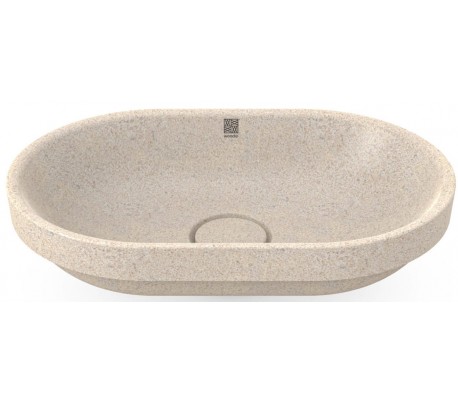 Woodio nedfældet håndvask 60 x 40 cm ECO - Polar hvid