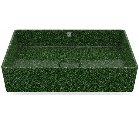 Woodio håndvask 60 x 40 cm ECO - Mosgrøn