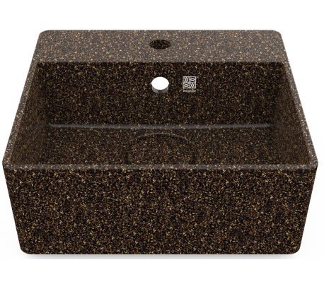 Woodio vægmonteret håndvask 40 x 40 cm ECO - Brun