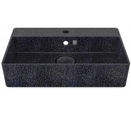 Woodio vægmonteret håndvask 60 x 40 cm ECO - Charcoal